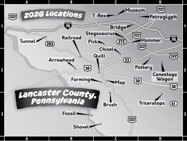 map of the site marker locations