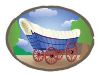 illustration of a Conestoga wagon.